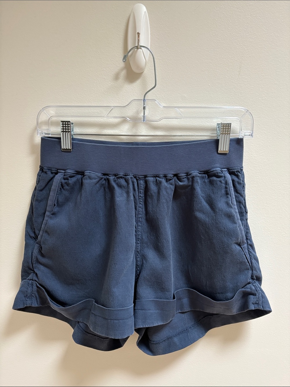 Faherty Deep Navy cuffed Pull-On Shorts